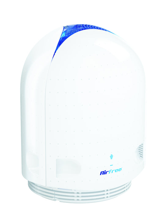 Airfree P40 Luftreiniger in modernem Design, ideal für Räume bis 16 m², völlig geräuschlos und wartungsfrei.