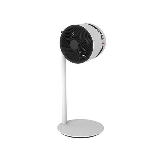 Boneco Air Shower F220 Ventilator mit stabilem Standfussdesign, rotierbarem Luftstrom und elegantem Schweizer Design.