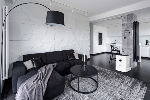 Boneco H400 Hybrid Luftbefeuchter und Luftreiniger mit intuitiver Steuerung und elegantem Design.