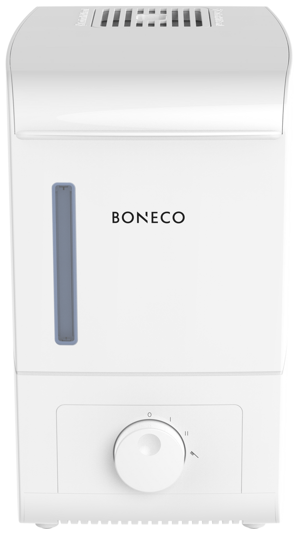 Boneco S200 Verdampfer Luftbefeuchter mit Duftstoffbehälter und einfacher Steuerung für hygienische Befeuchtung.