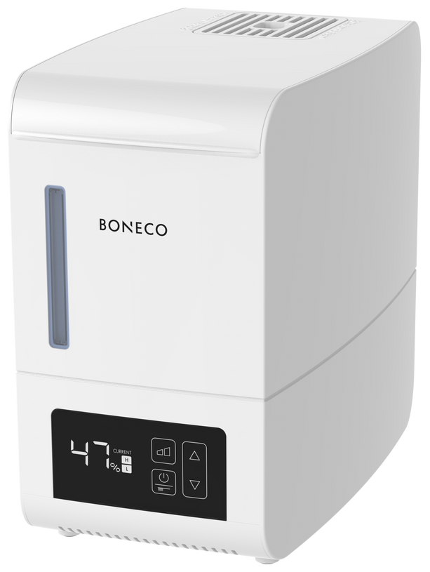Boneco S250 Verdampfer Luftbefeuchter mit automatischer Abschaltung und Duftstoffbehälter.