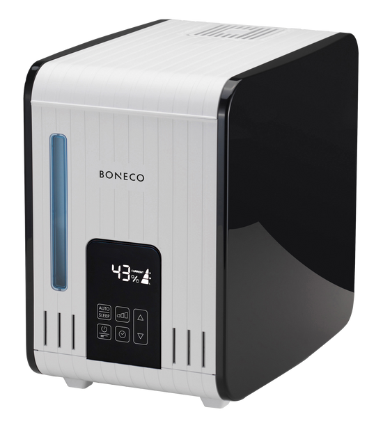 Boneco S450 Verdampfer Luftbefeuchter mit 550 ml/h Befeuchtungsleistung und Duftfach für ätherische Öle.
