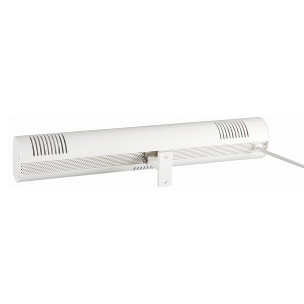 Burda TERM 2000 IP67 Low Glare Infrarot-Heizstrahler in Weiss, für Wand- und Deckenmontage, kompakte Abmessungen.