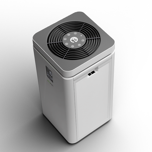 ecoQ CleanAir 800+ Luftreiniger mit 5 Betriebsstufen und HEPA-Filter H13, geeignet für Räume bis 160 m².