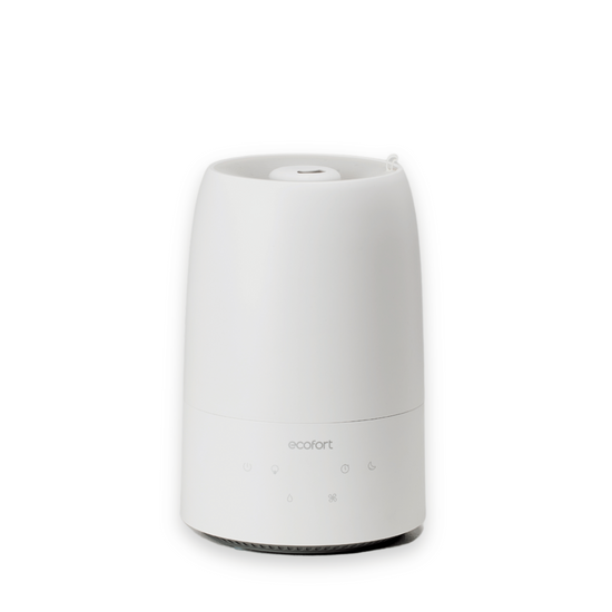 ecoQ HumidAir U250 Luftbefeuchter in Weiss mit Hygrostat und ultraschall Befeuchtungstechnologie.