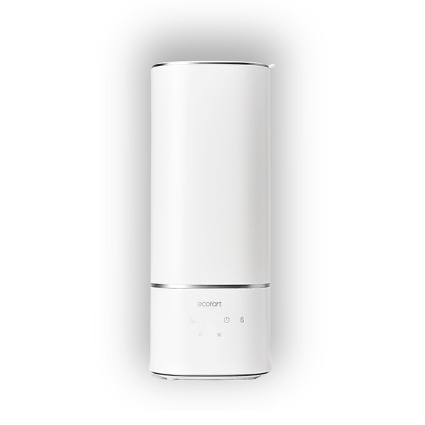 ecoQ HumidAir U400 Luftbefeuchter mit Ultraschall-Technologie, Hygrostat und 7-farbigem Stimmungslicht.