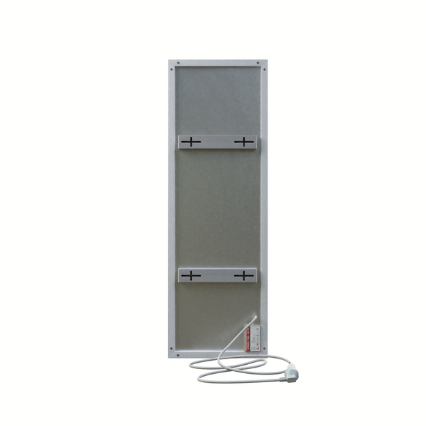 ecoheat Basic Infrarotheizung 300 Watt, ultraflaches Design, Aluminium, Wandmontage, platzsparend 30x90cm.