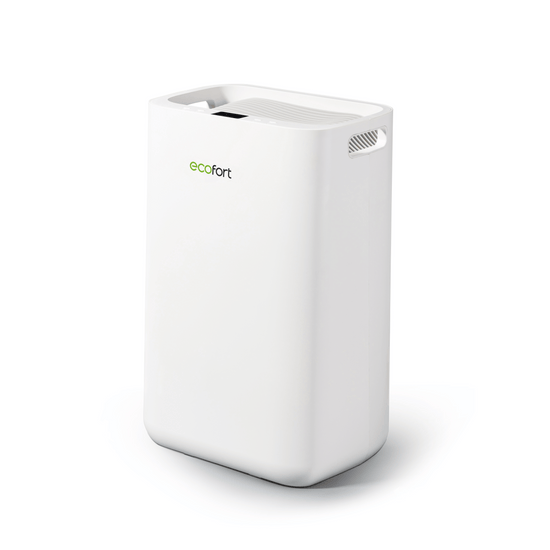 ecoQ DryAir 13L Energy Saver: Leisester Luftentfeuchter seiner Klasse. Ideal für Räume bis 30 m² – leistungsstark, energieeffizient und kompakt.