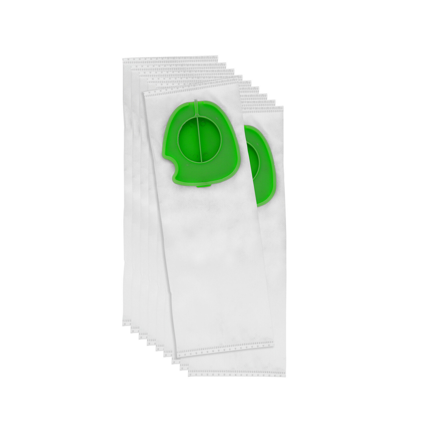 10 Stück Gtech Pro Bag Ersatzbeutel für ecoQ Staubsauger, Filtertyp Filternder Beutel, Verpackung auf weissem Hintergrund.