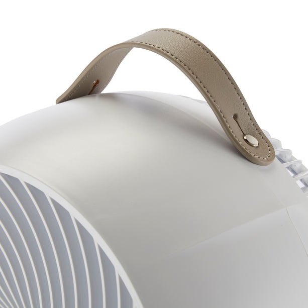 Meaco Air360° Tischventilator mit Multi-Swing-Funktion, ultra-leise bei 20 dB, inklusive Tragtasche.