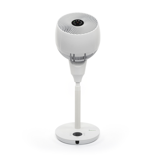 Meaco Air360° Standventilator mit Multi-Swing-Funktion und ultraleisem Betrieb für angenehmes Raumklima.
