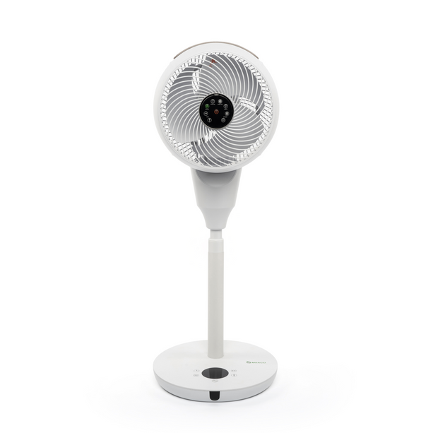 Meaco Air360° Standventilator mit Multi-Swing-Funktion und ultraleisem Betrieb ab 20 Dezibel.