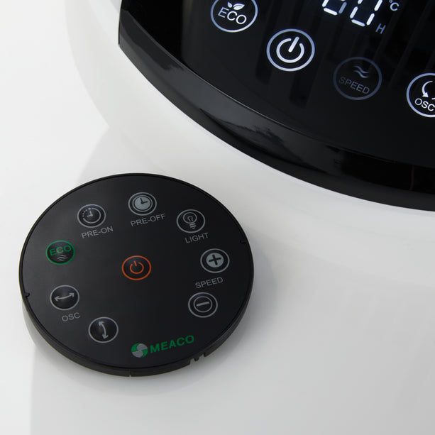 Meaco Air360° Tischventilator mit Multi-Swing-Funktion und ultra-leisem Betrieb für optimalen Komfort.