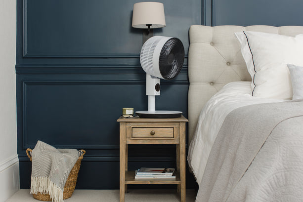 Meaco Sefte® Pedestal im modernen Design mit 3 Höhen Einstellungen und leuchtender Fernbedienung.