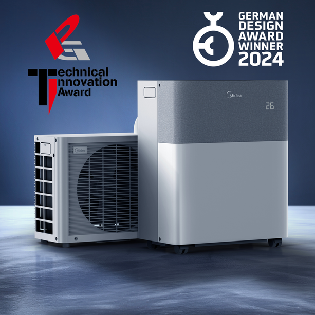 Midea PortaSplit Klimagerät - Mobiles Splitgerät mit 12000 BTU/h, Geräuscharm und schneller Montage.