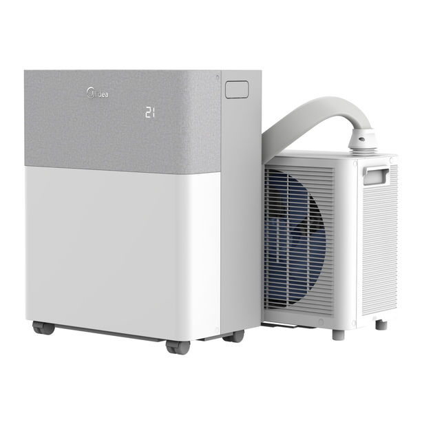 Mobil Klimagerät Midea PortaSplit mit schneller Einrichtung, energieeffizient, geräuscharm, Kühlleistung 12000 BTU/h.