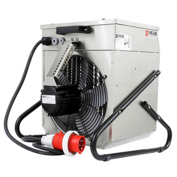 Veab Robust H9 Hochtemperatur Heizlüfter aus Edelstahl, spritzwassergeschützt, ideal für Schädlingsbekämpfung.