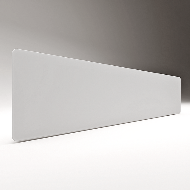 ZenSwiss Deluxe Infrarotpanel in Matt Weiss, 30x170 cm, an der Decke montiert für effiziente Heizleistung.