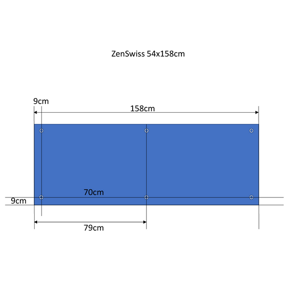 ZenSwiss Niedrigenergie-Infrarotheizung 800W, elegantes Infrarotpanel in Matt Weiss, 54 cm x 158 cm.