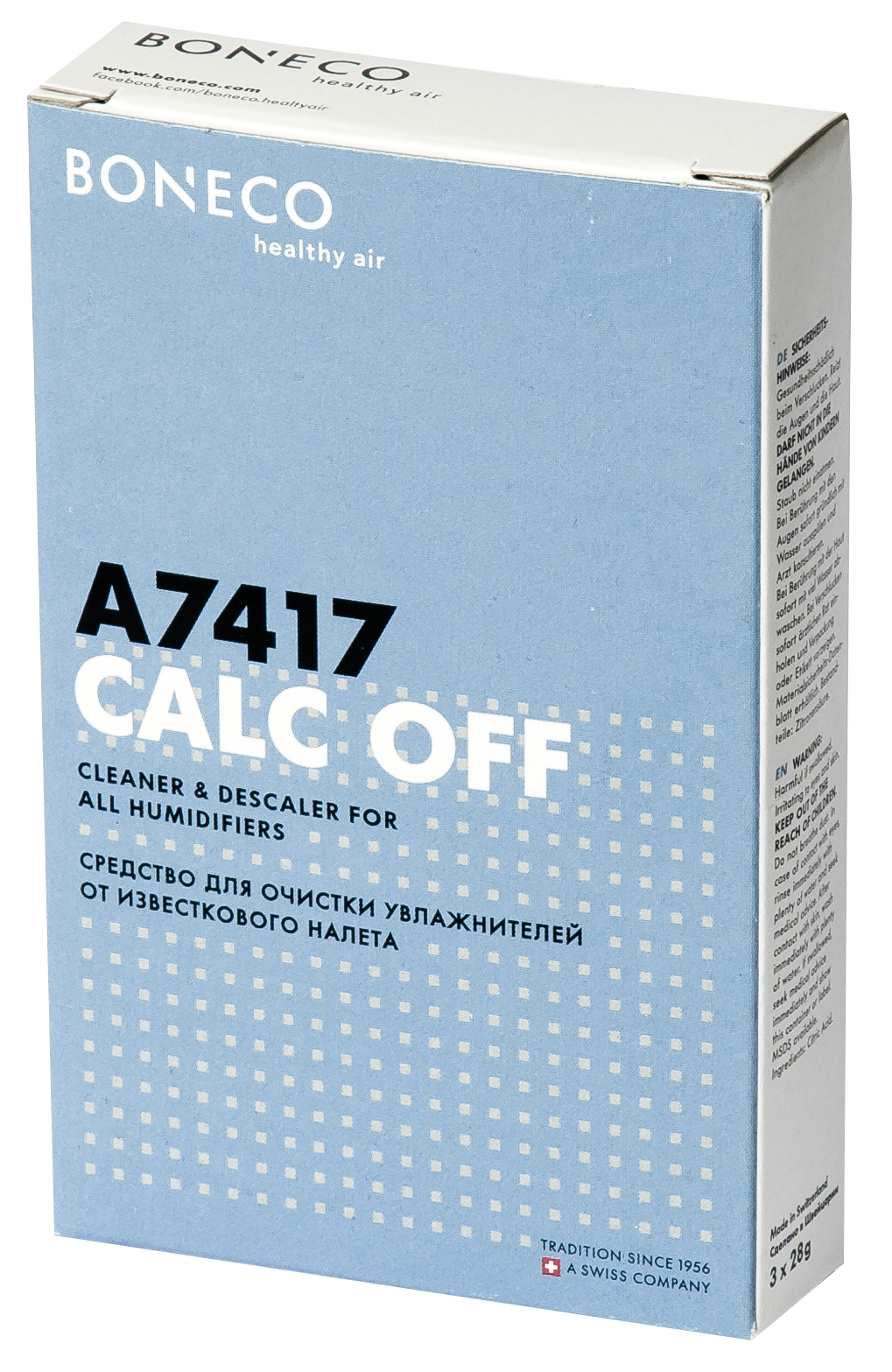 Boneco Calc Off A7417 Reinigungs- und Entkalkungsmittel für Luftbefeuchter in Puderform.