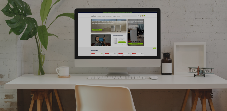 ecofort neuer Onlineshop Arbeitsplatz
