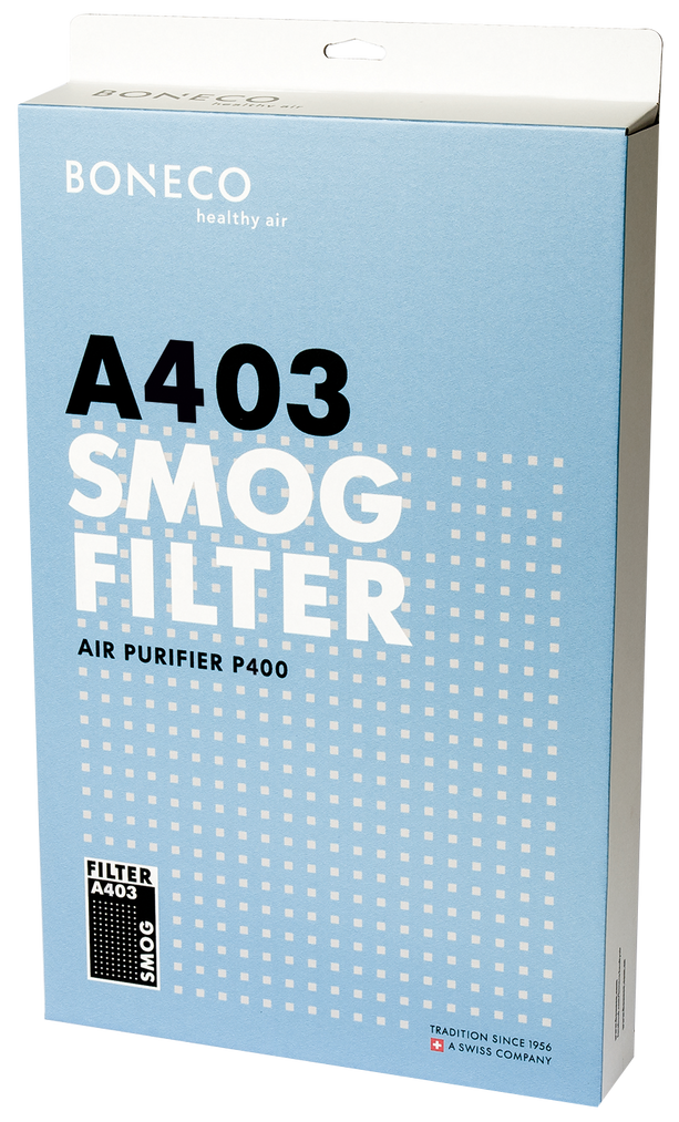Boneco P400 A403 Smog Filter zur Luftreinigung gegen Allergene, Staub und schädliche Gase.