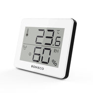 Boneco X200 Thermo-Hygrometer in elegantem Design, ideal für den privaten Gebrauch zur Messung von Temperatur und Feuchtigkeit.