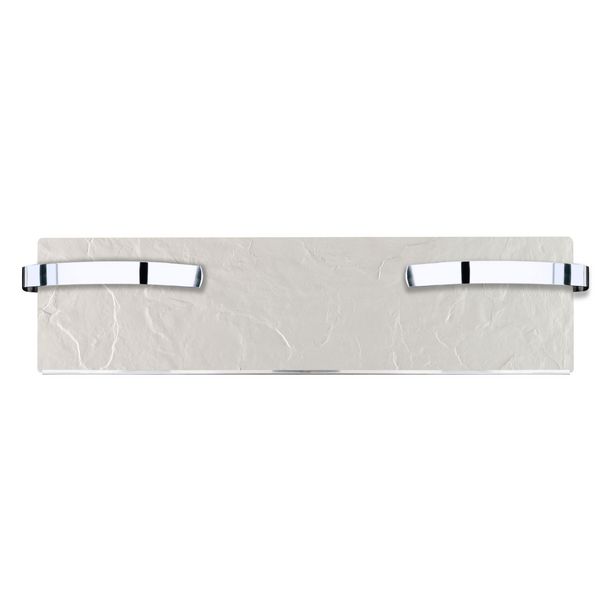 Handtuchtrockner Climastar Slim 500 W mit elegantem Stein-Design, 25 x 100 cm, in Weiss-Schiefer.
