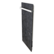 Climastar Slim BIG 800 Handtuchtrockner in Dunkel-Natura, mit elegantem Stein-Design, ideal für Badezimmer.