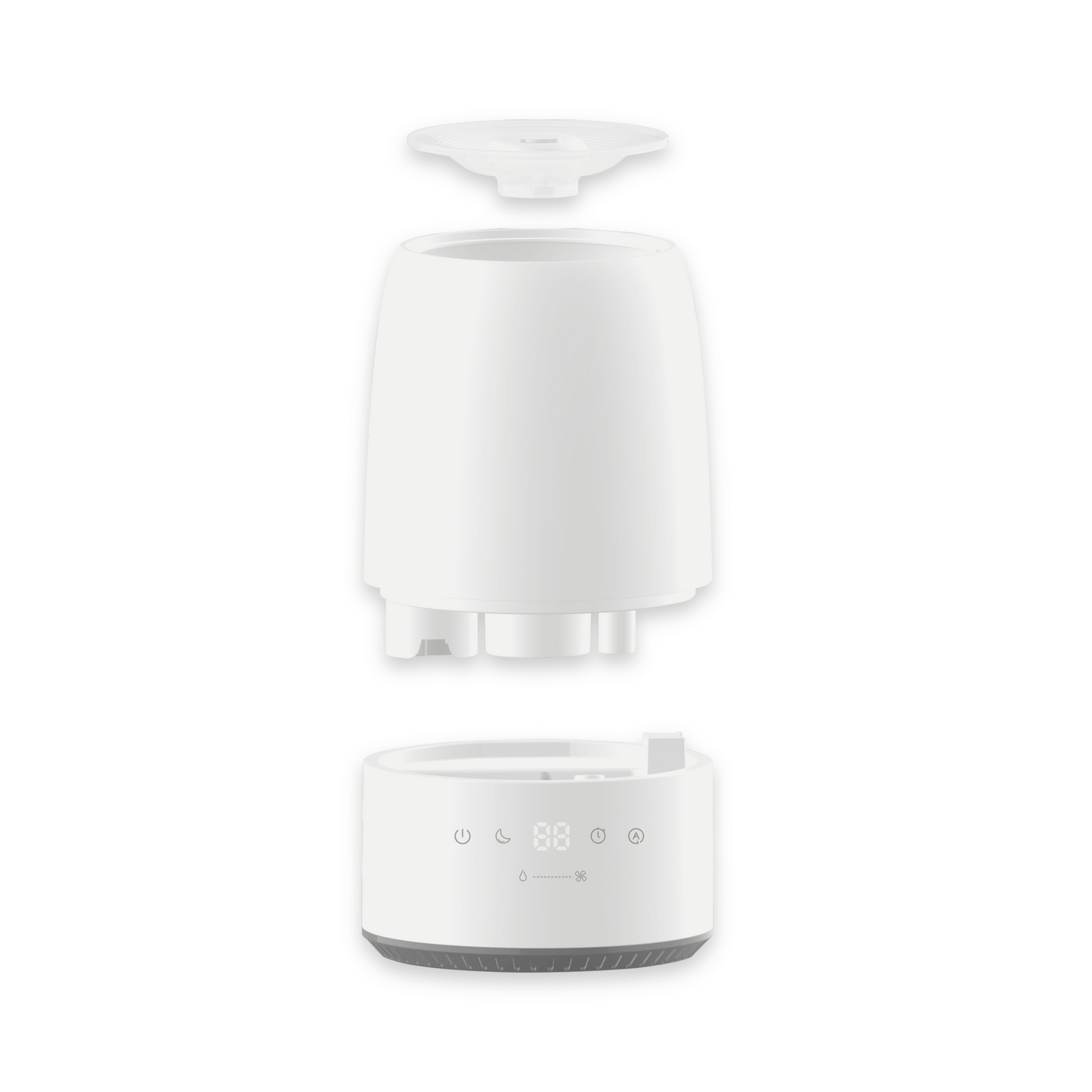 ecoQ HumidAir U250 Luftbefeuchter mit Ultraschall-Vernebler, 3 Betriebsstufen, Schlafmodus und Hygrostat.