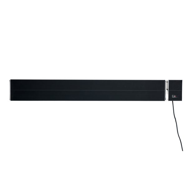 ecoheat HeatBAR comfort+ 2600 Watt Heizstrahler an der Wand mit Fernbedienung und Timer-Funktion.