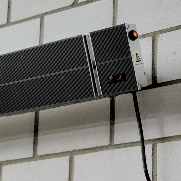 ecoheat HeatBAR comfort+ 2600 Watt Dunkelstrahler mit Fernbedienung, Wandmontage und Timerfunktion