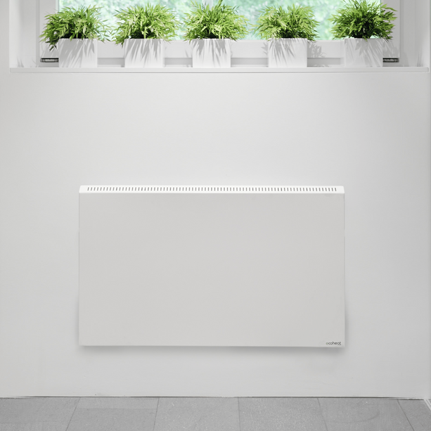 ecoheat Hybrid-T 1000, ein eleganter Wandheizkörper mit Hybridtechnologie für effiziente Wärme.