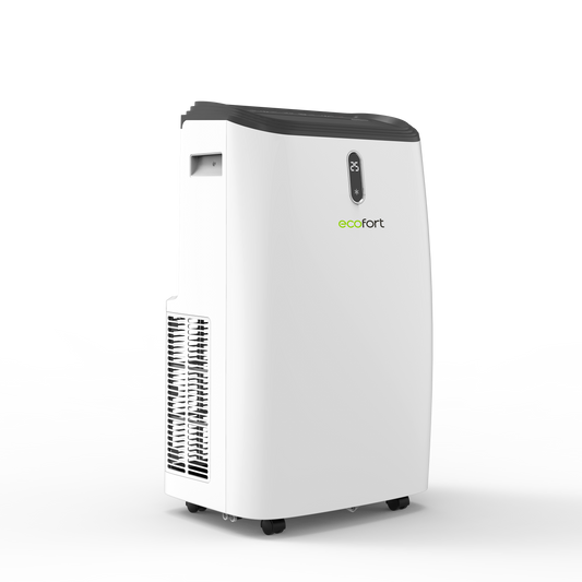 ecoQ CoolAir 12+ mobiles Klimagerät mit Wi-Fi Steuerung, energieeffizient, geeignet für Räume bis 35 m².