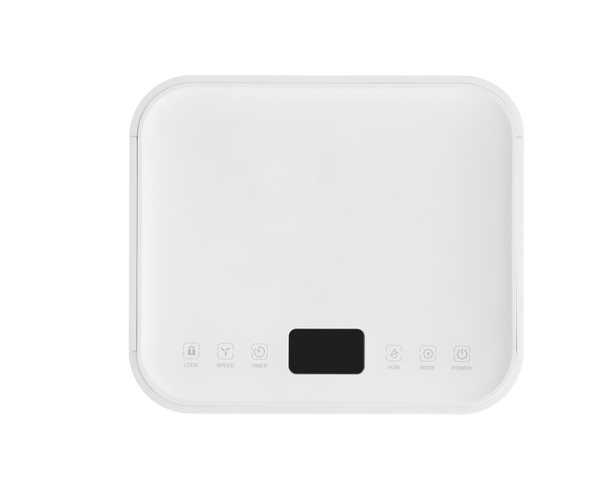 ecoQ DryAir 12L Essential: Spart Platz & Strom – mit flüsterleisem Betrieb und intuitiver Bedienung für trockene Luft in kleinen Räumen.