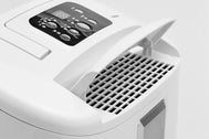 ecoQ DryAir 20L Luftentfeuchter mit Hygrostat und 5L Wassertank für optimale Feuchtigkeitsregulierung.