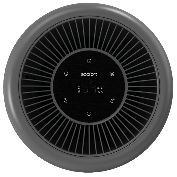Für grosse Räume: ecoQ HumidAir E600+ Black mit WLAN-Steuerung, extrem leisem Betrieb & sparsamem Verbrauch.