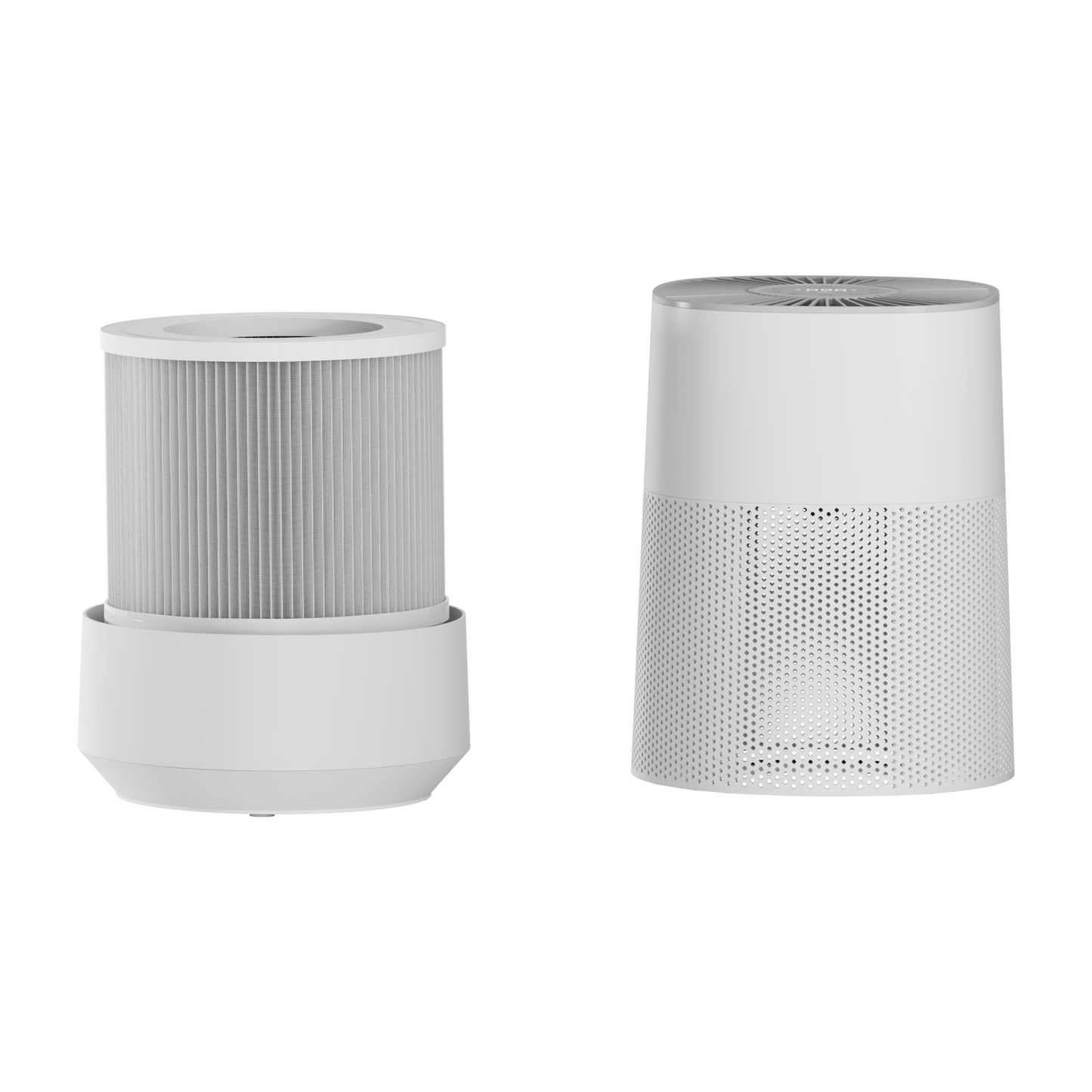2 Funktionen – 1 Gerät: ecoQ H400+Hybrid für frische, saubere Luft in Räumen bis 50 m² – hygienisch & platzsparend.