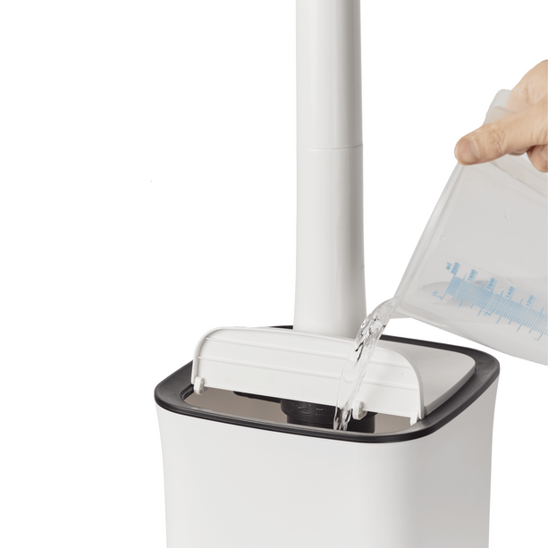 ecoQ HumidAir U1500 Luftbefeuchter in weissem Design mit Hygrostat-Steuerung und Fernbedienung.