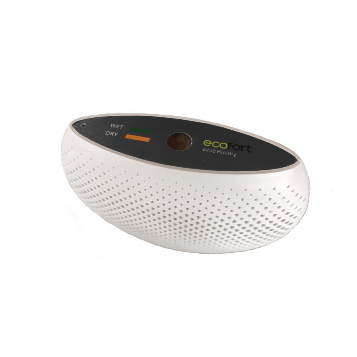 ecoQ MiniDry Luftentfeuchter mit 0,25 l Behältervolumen, 25 W Leistung und compactem Design für verschiedene Räume.