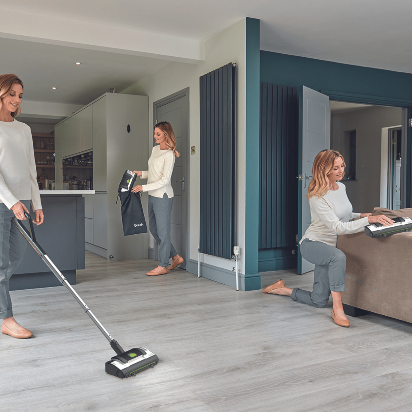 Gtech AirRam K9 kabelloser Staubsauger für die Bodenreinigung mit Tierhaaren, 40 Minuten Akkulaufzeit.