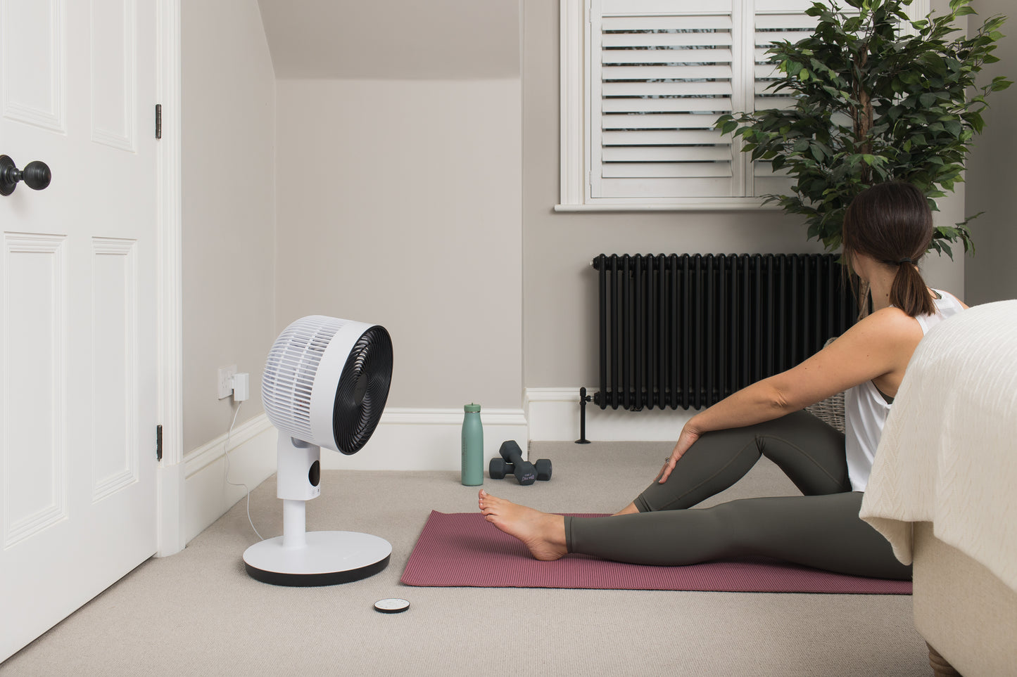 Meaco Sefte Pedestal Standventilator mit Fernbedienung, 3 Höheneinstellungen und ultra-leisem Betrieb.
