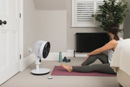 Meaco Sefte Pedestal Standventilator mit Fernbedienung, 3 Höheneinstellungen und ultra-leisem Betrieb.