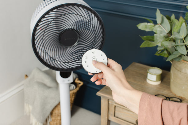 Meaco Sefte® Pedestal Standventilator mit drei Höheneinstellungen und leuchtender Fernbedienung