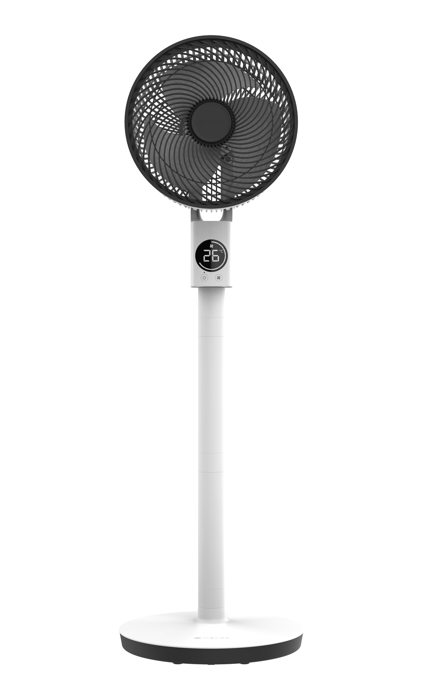 Meaco Sefte Pedestal Ventilator mit 3 Höheneinstellungen und im Dunkeln leuchtender Fernbedienung.