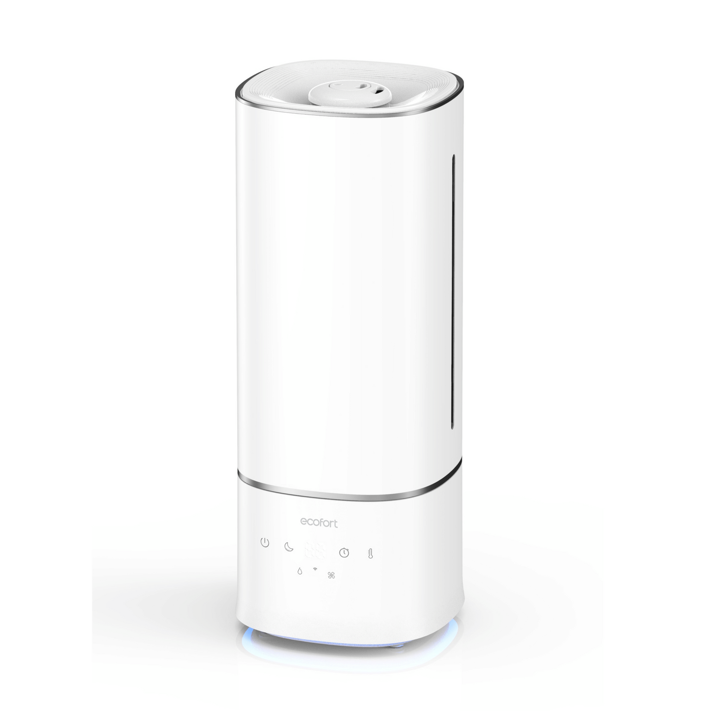 ecoQ HumidAir U400: ultraschall Luftbefeuchter mit Hygrostat, 3 Betriebsstufen und 7-farbigem Licht.