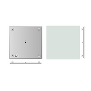 Elegantes Infrarot-Heizpanel von FIRST Heating in Matt Weiss, 500 W für Wand- und Deckenmontage.