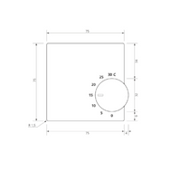Salus RT10 Thermostat in einfachem Design mit manueller Temperatursteuerung und Nachtmodus.