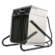 Veab Robust H9 Hochtemperatur Heizlüfter aus Edelstahl, IPX4 spritzwassergeschützt, ideal für Wärmebehandlung.