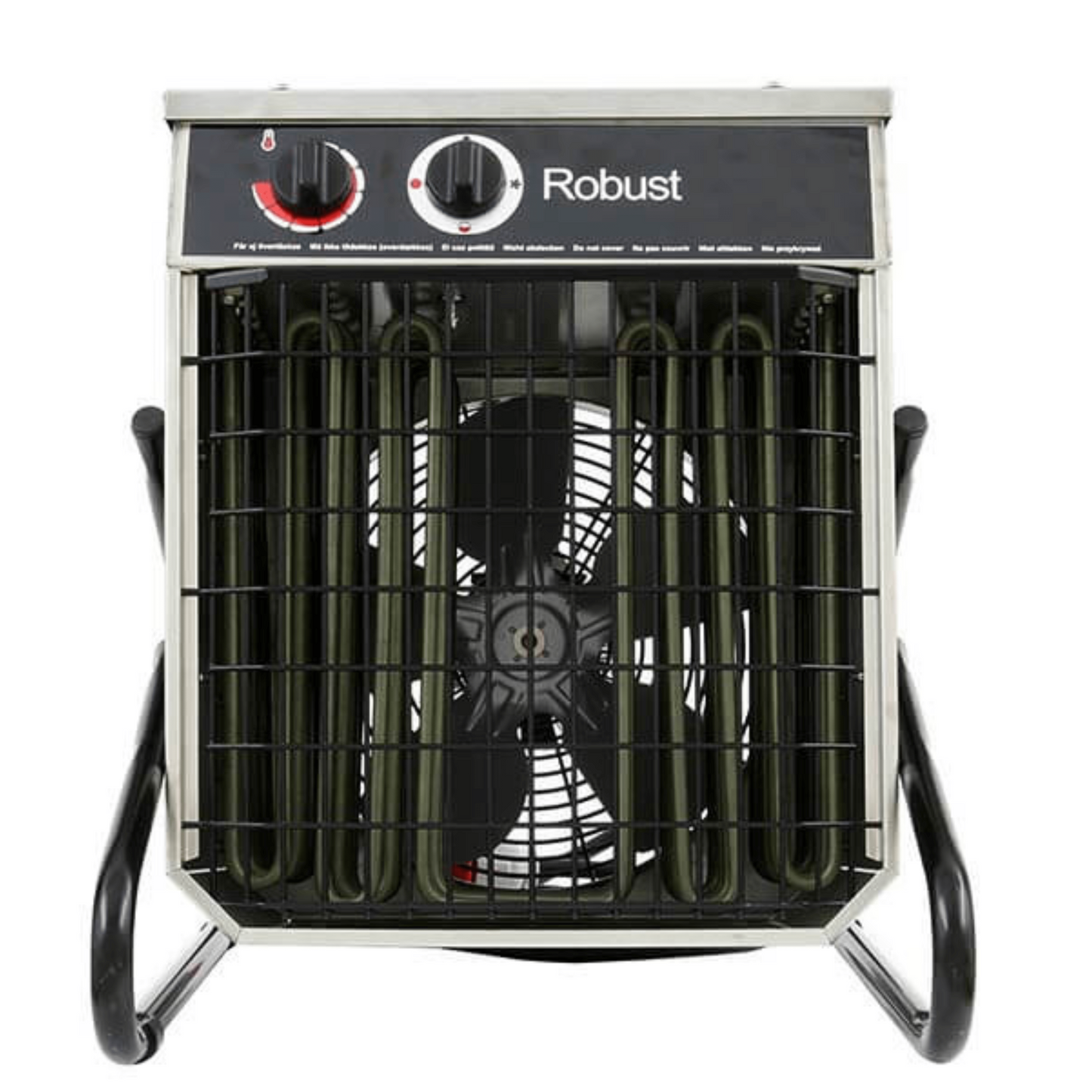 Veab Robust H9 Hochtemperatur Heizlüfter aus Edelstahl, wandmontiert, ideal für Hitzebelastung.